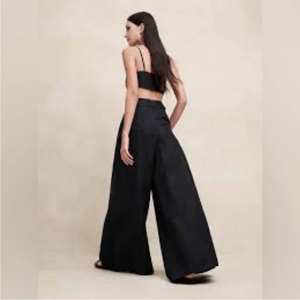 Banana Republic linen blend extra wide pants